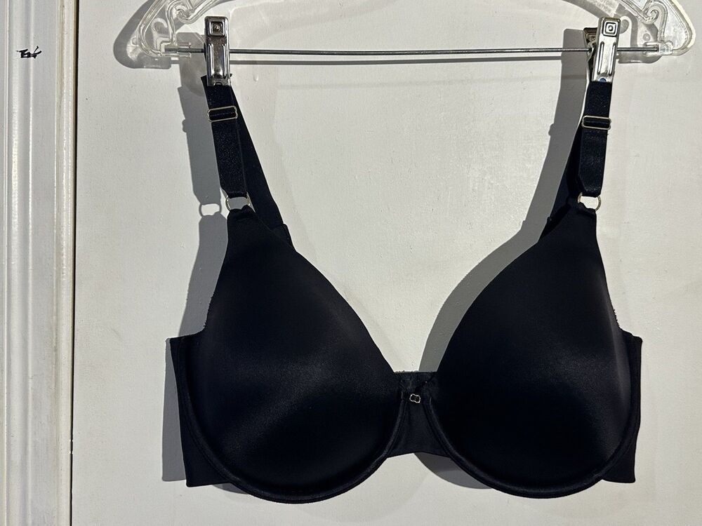 Vanity Fair Black Full Coverage Bra, Size 38DD